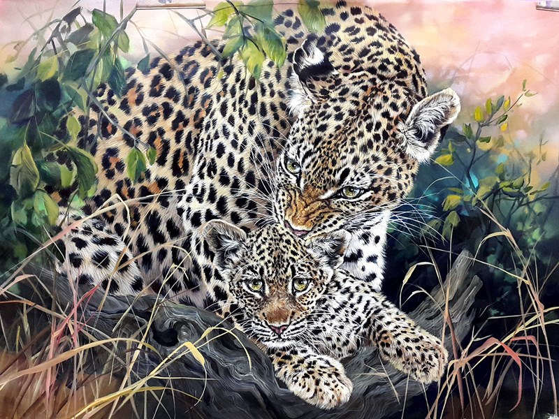 leopard painting Elsa Cornelissen