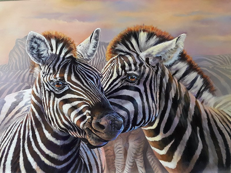 Zebra painting by Elsa Cornelissen