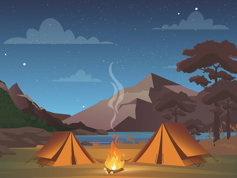 camping illustration