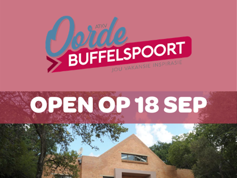 Dit is met groot opwinding dat die ATKV-bestuur die volgende inligting meedeel. ATKV Buffelspoort is oop vanaf 18 September.